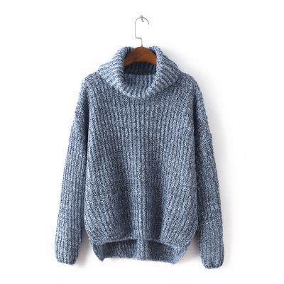 FREE SHIPPING Vintage High Neck Long Sleeve Sweater