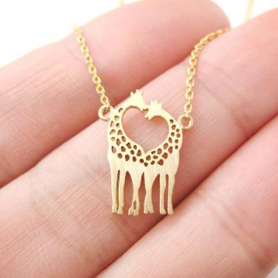 FREE SHIPPING Cute Gold/Silver Giraffe Necklace
