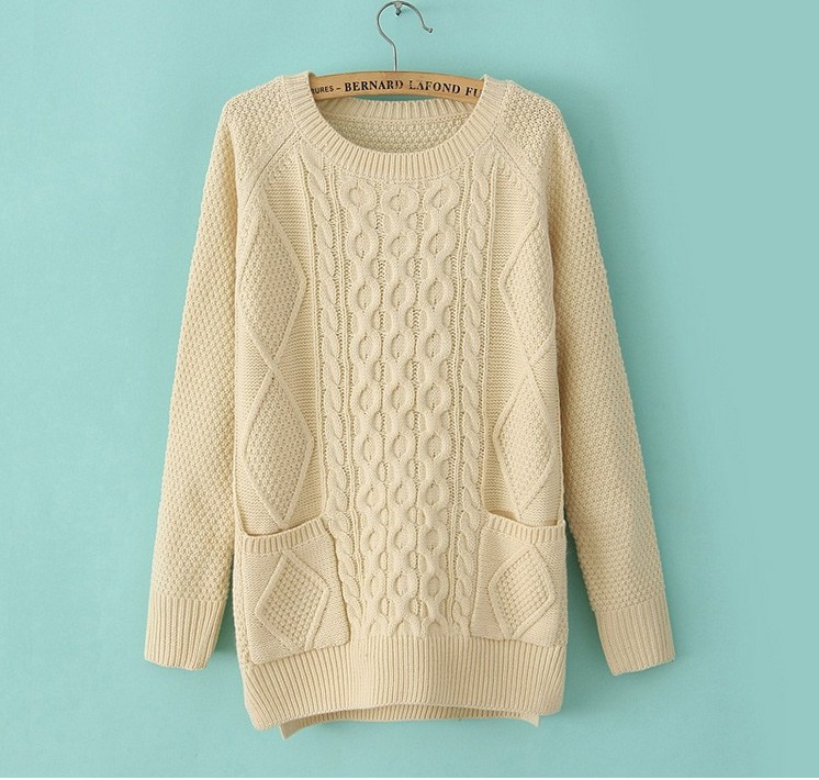 knit sweater with pockets