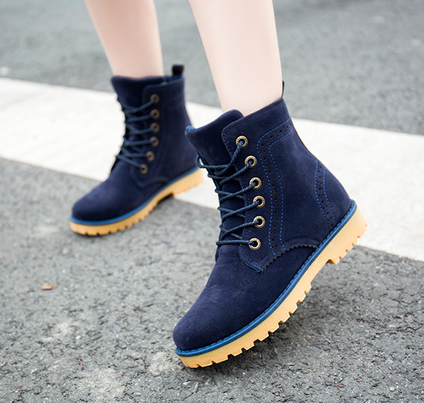 womens boots navy blue