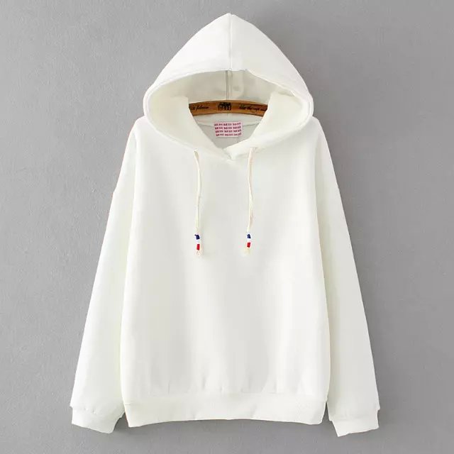 FREE SHIPPING Cute Pastel Color Long Sleeve Hooded Sweater on Luulla